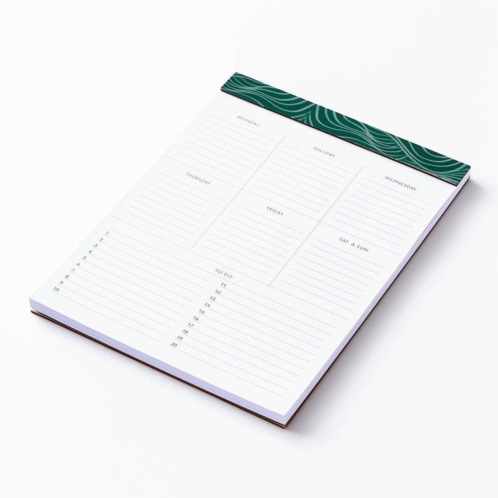 Green Wavy Legal Pad