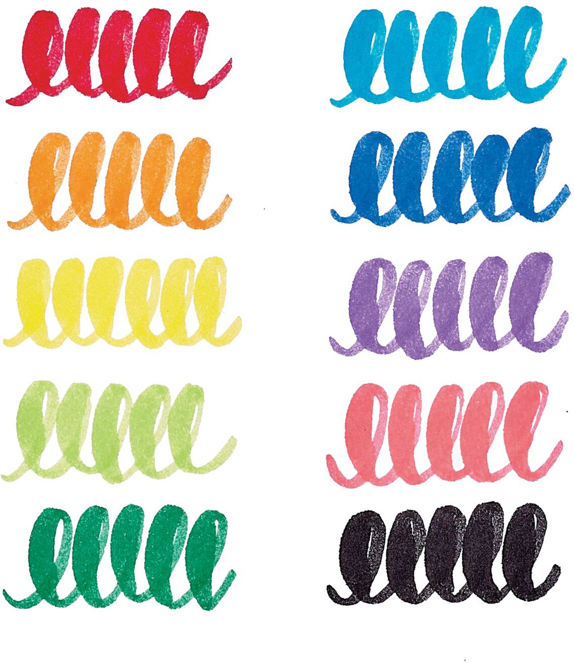 Big Bright Brush Markers - set of 10