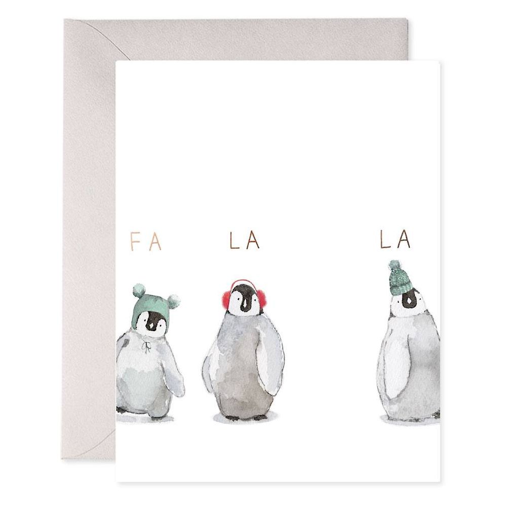 Fa La La Penguins Holiday Card