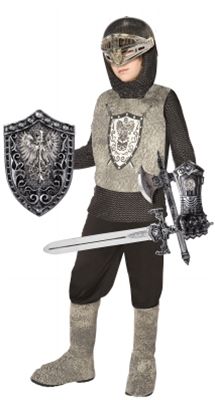 Costumes 196883 Knight- Silver Child Costume Kit
