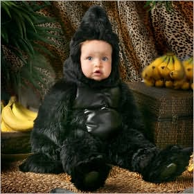 Gorilla Deluxe Toddler Costume: Size 12/18 Months