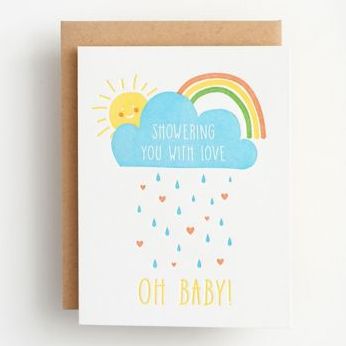 Showering You With Love Baby Card
