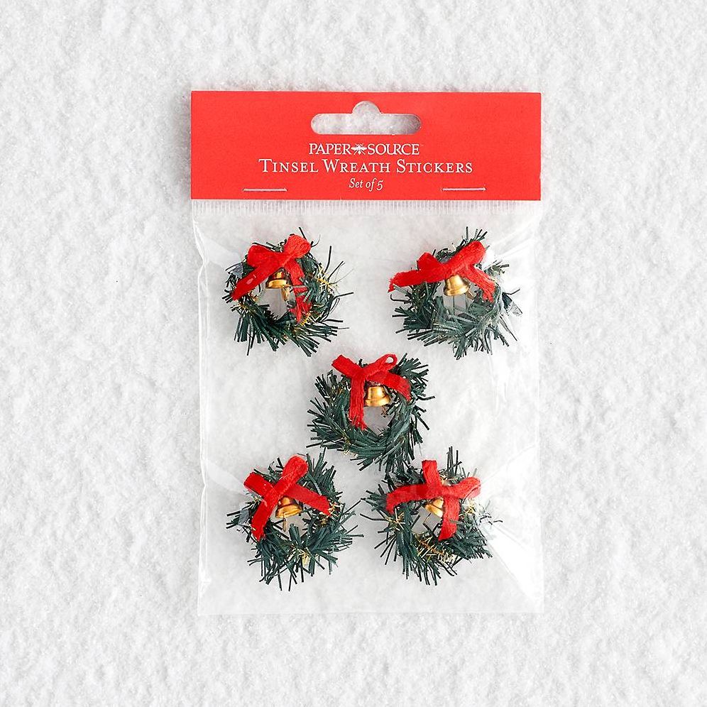 Tinsel Wreath Stickers
