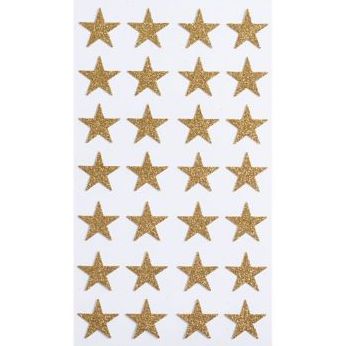 Gold Glitter Stars Pack of 84