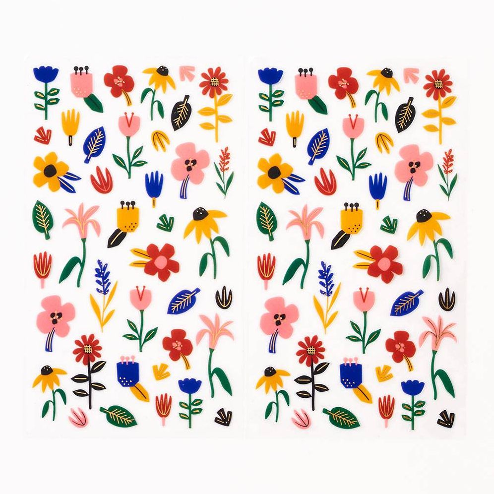 Paper Cut Flower Stickers
