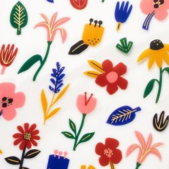 Paper Cut Flower Stickers