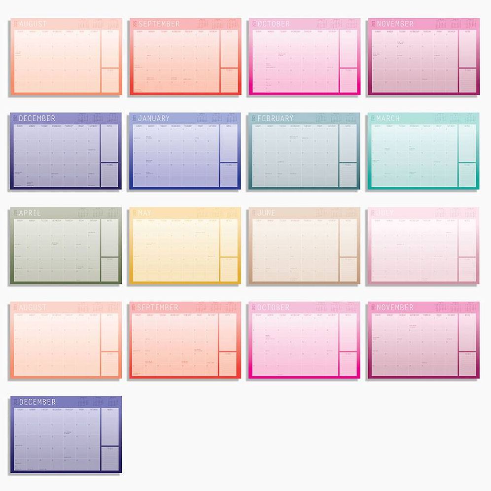 2022-2023 Colorful Tabbed Wall Calendar