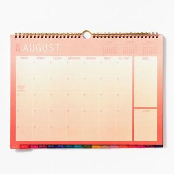 2022-2023 Colorful Tabbed Wall Calendar