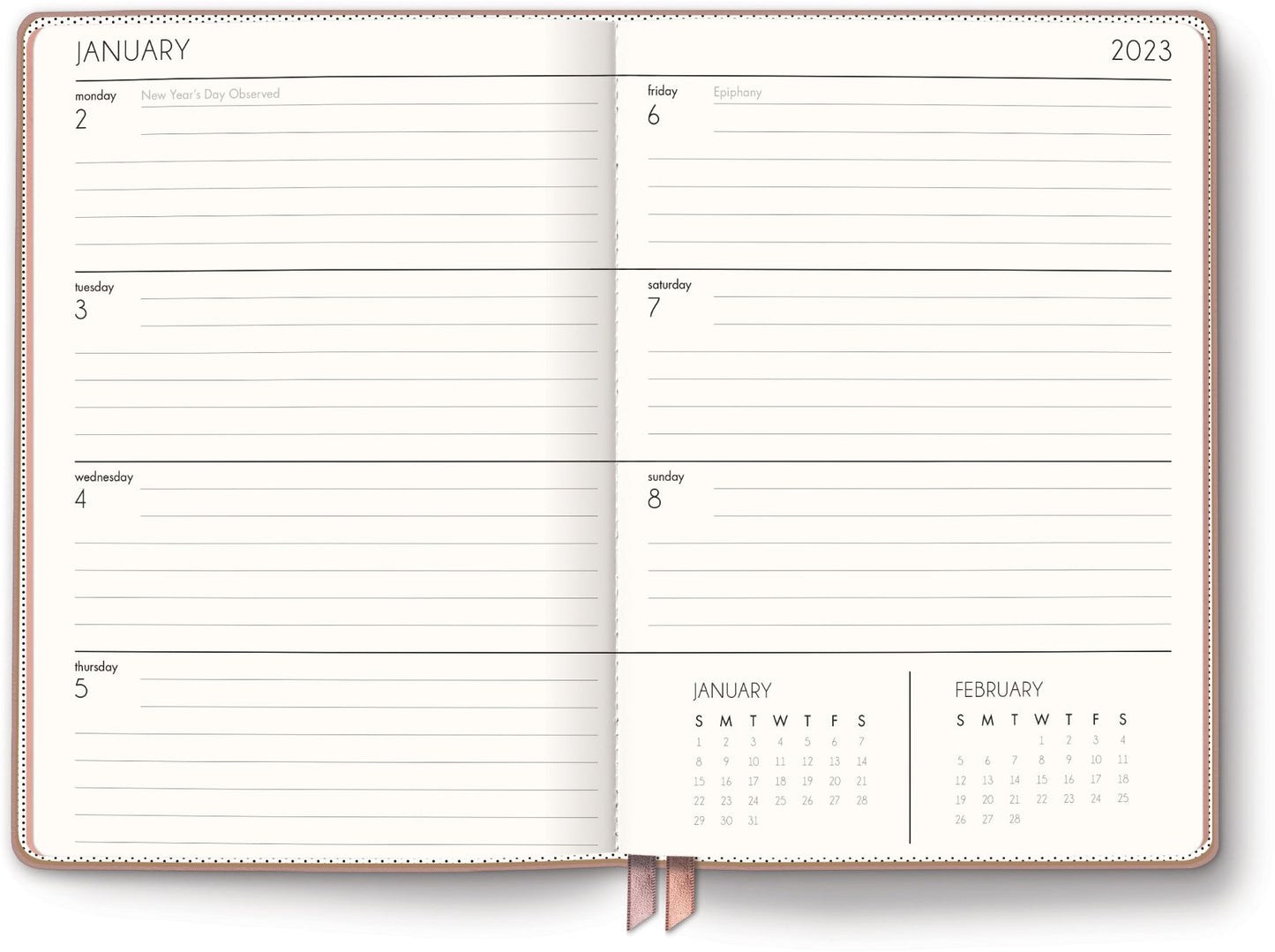 2022-2023 Chicago Avenue Dusty Rose Weekly Planner