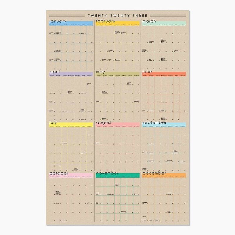 2023 Full Year Laminate Wall Calendar
