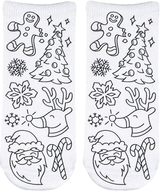 Christmas Coloring Socks