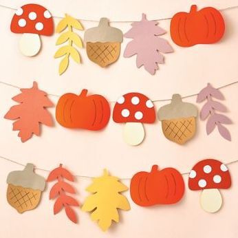 Fall Mushroom Garland Craft Kit