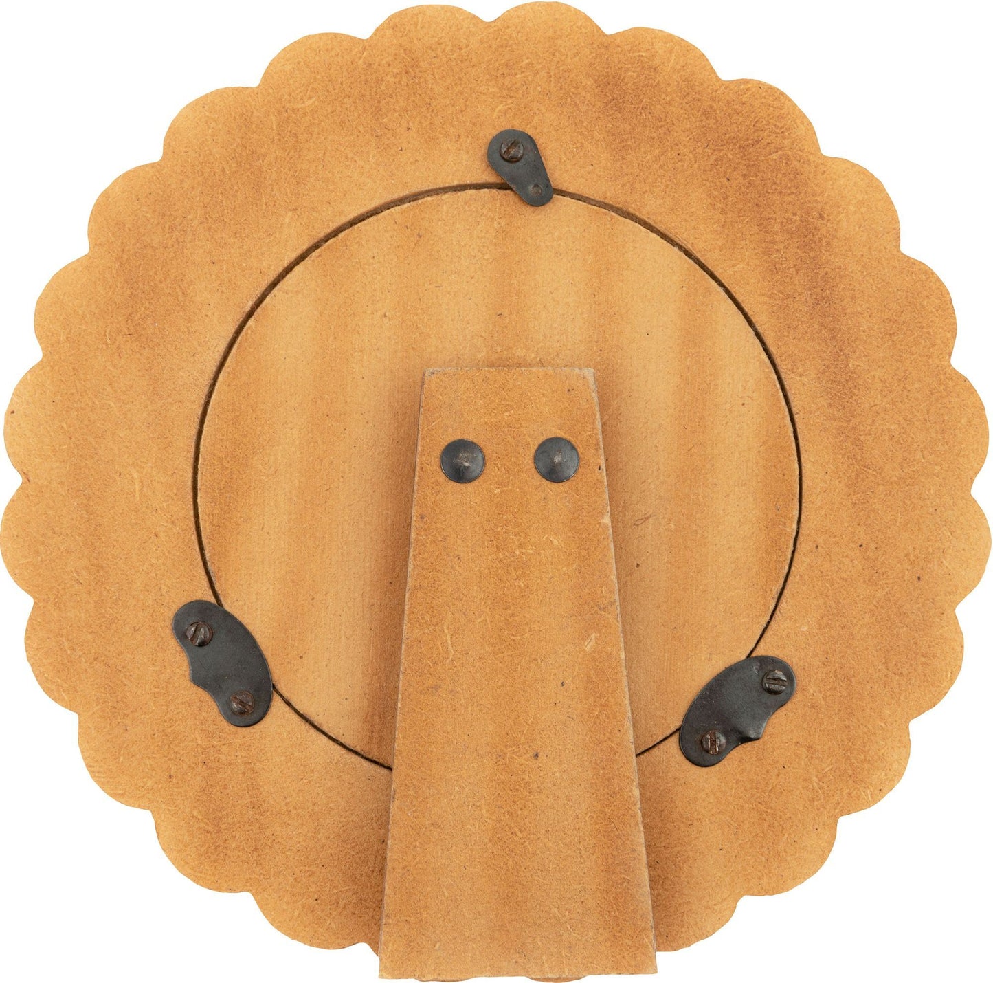 White Round Scalloped Frame