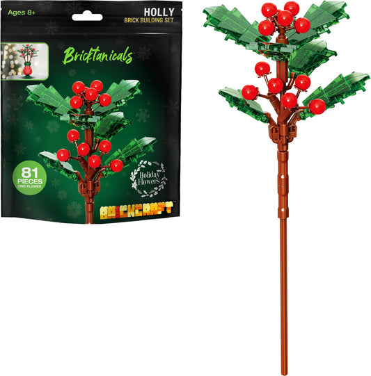 BRICKCRAFT BRICKTANICALS SEASONAL HOLLY BUILD SET