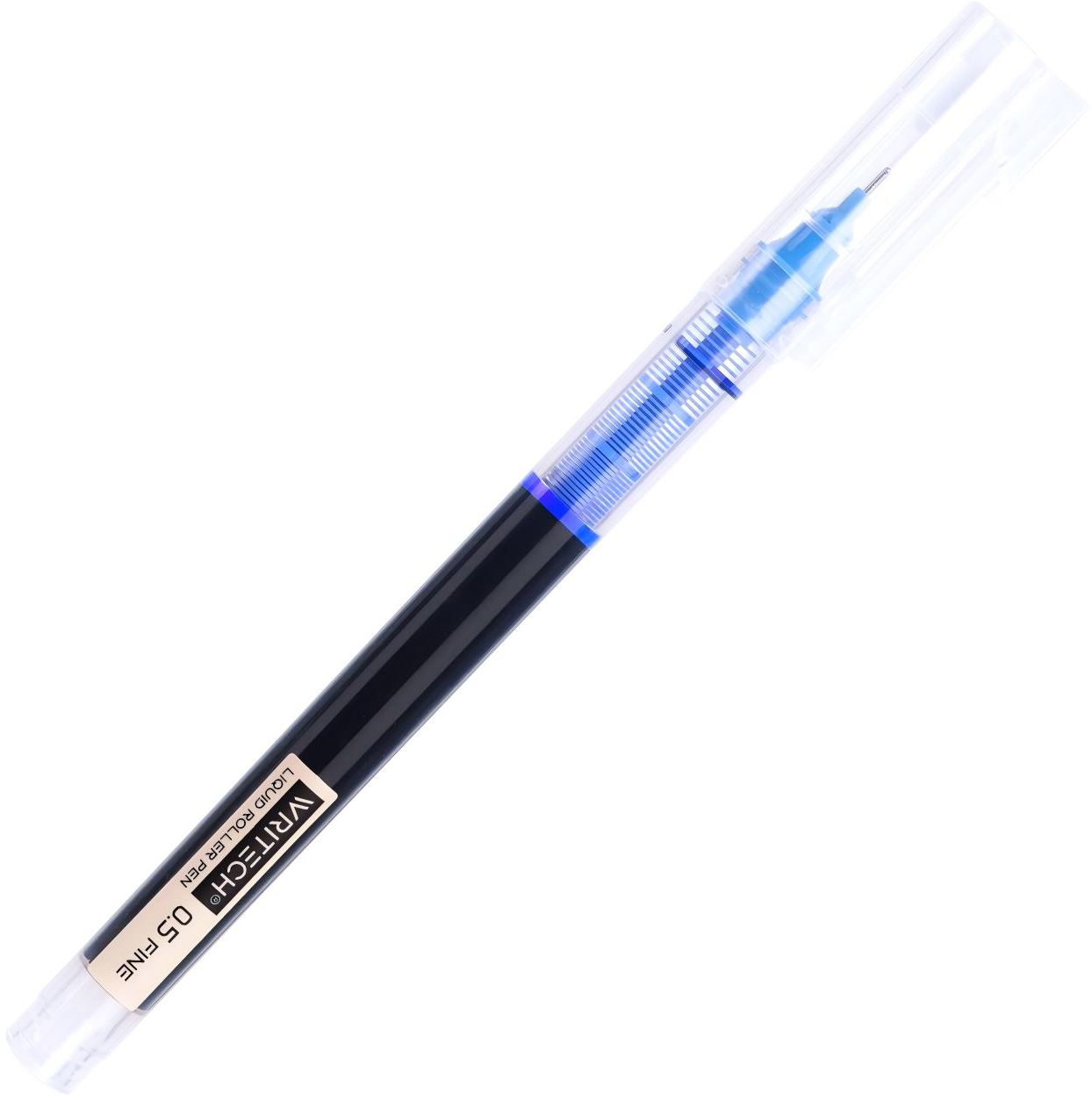 Translucent Barrel Vintage Capped Roller Blue Ink 0.5mm Needle Tip