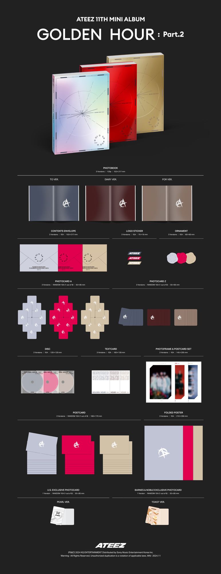 Golden Hour : Part. 2 (BN) - DIARY VER. (Ateez)