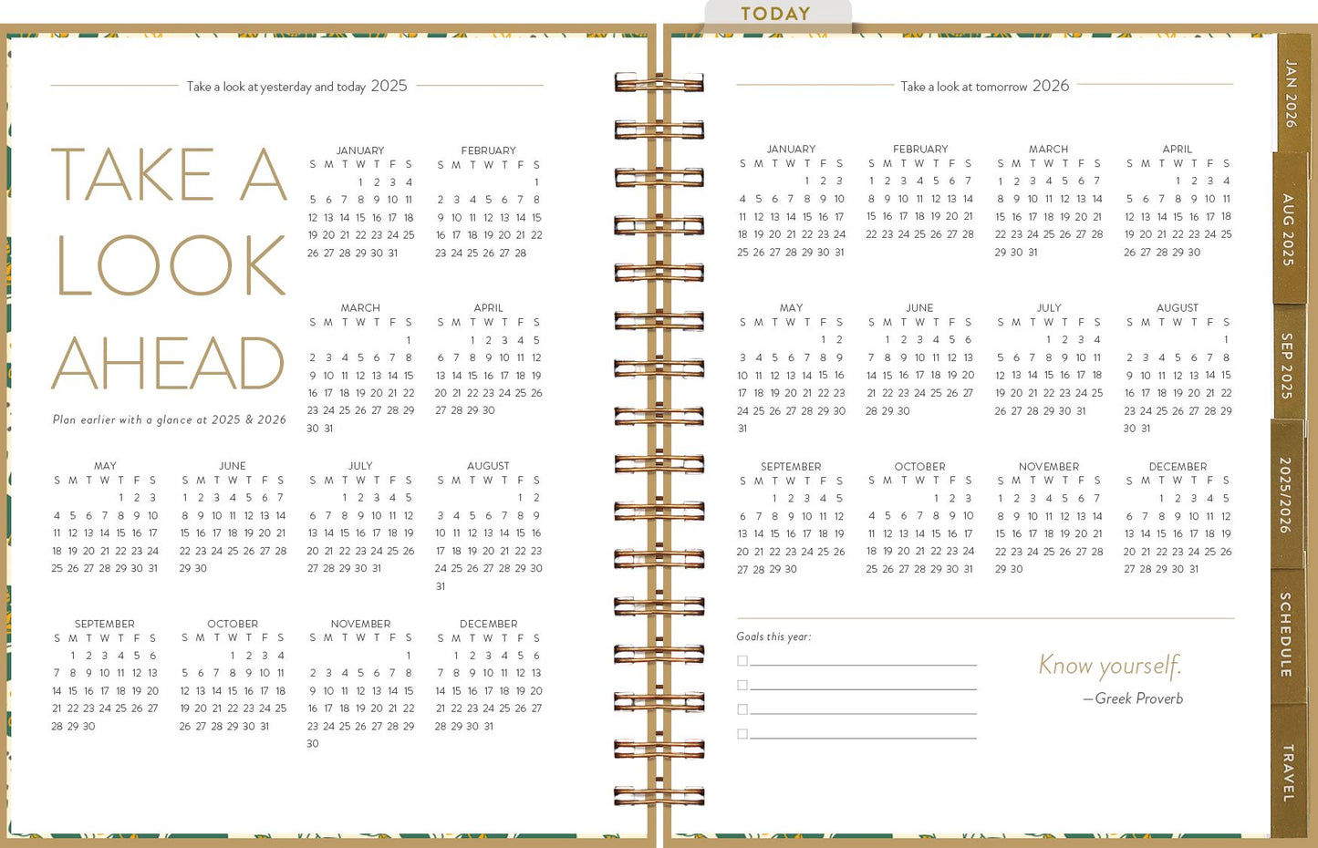 2025-2026 Seedlings Sunnyside Up 17 Month Hardcover Weekly/Monthly Planner