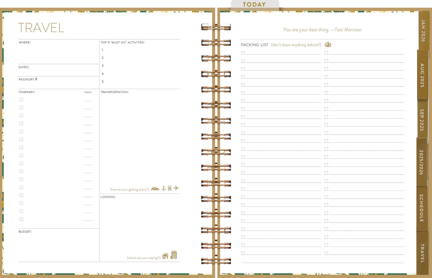 2025-2026 Seedlings Sunnyside Up 17 Month Hardcover Weekly/Monthly Planner