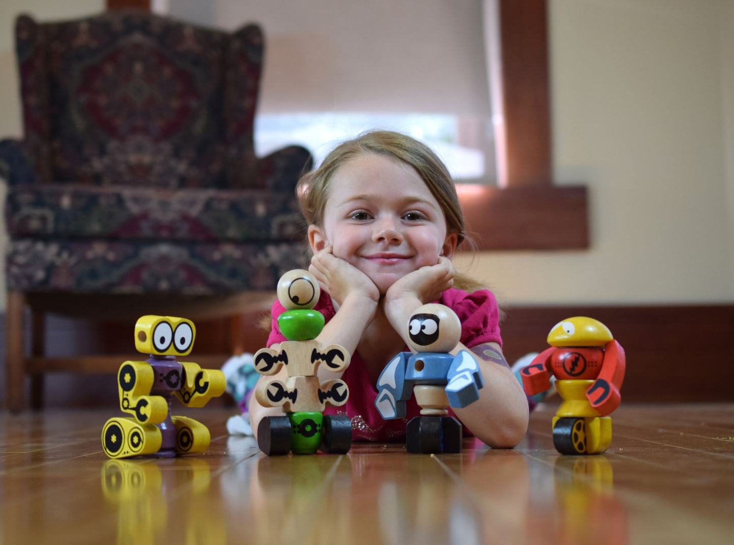 BeginAgain Toys Tinker Totter Robots Set