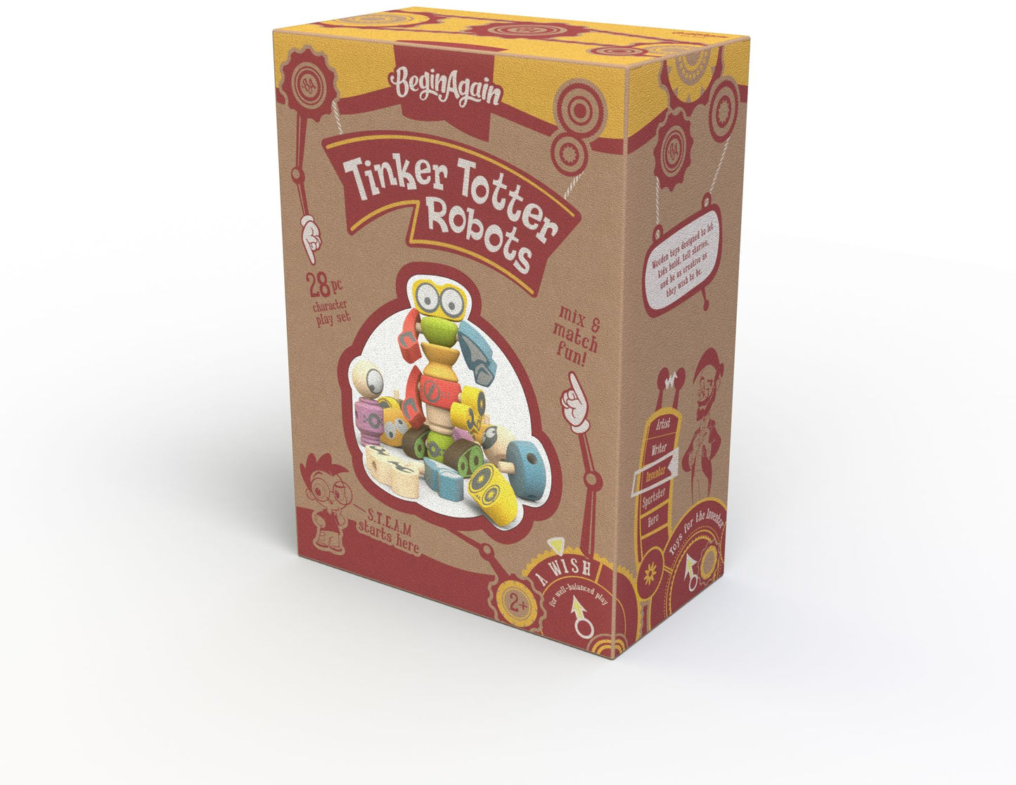 BeginAgain Toys Tinker Totter Robots Set