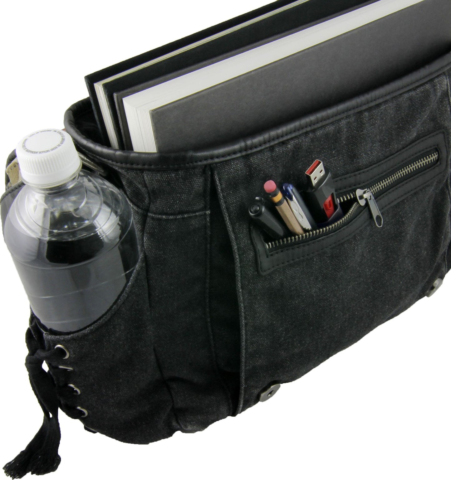 Daryl Wings Mini Messenger - Black