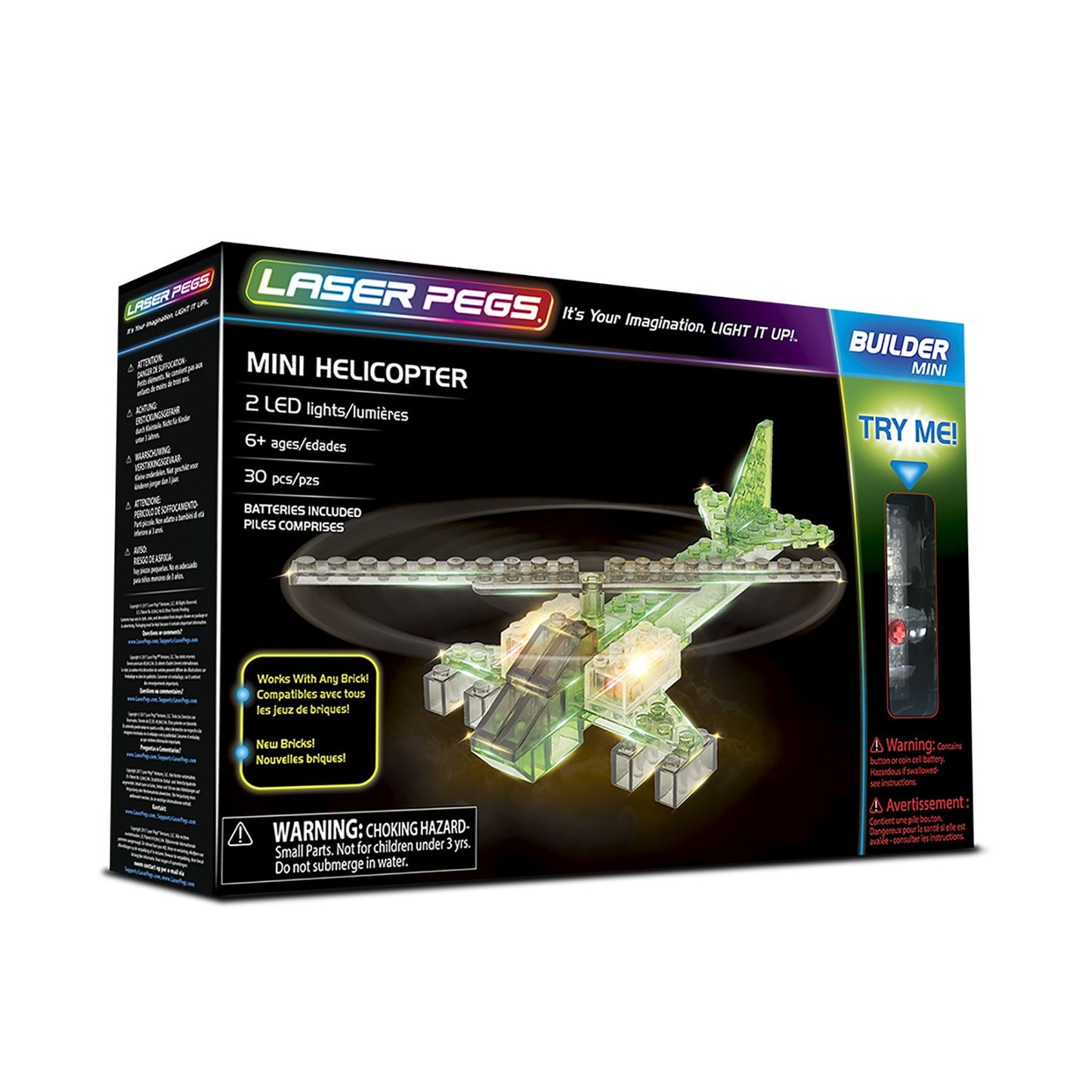 Laser Pegs Mini Helicopter Building Set