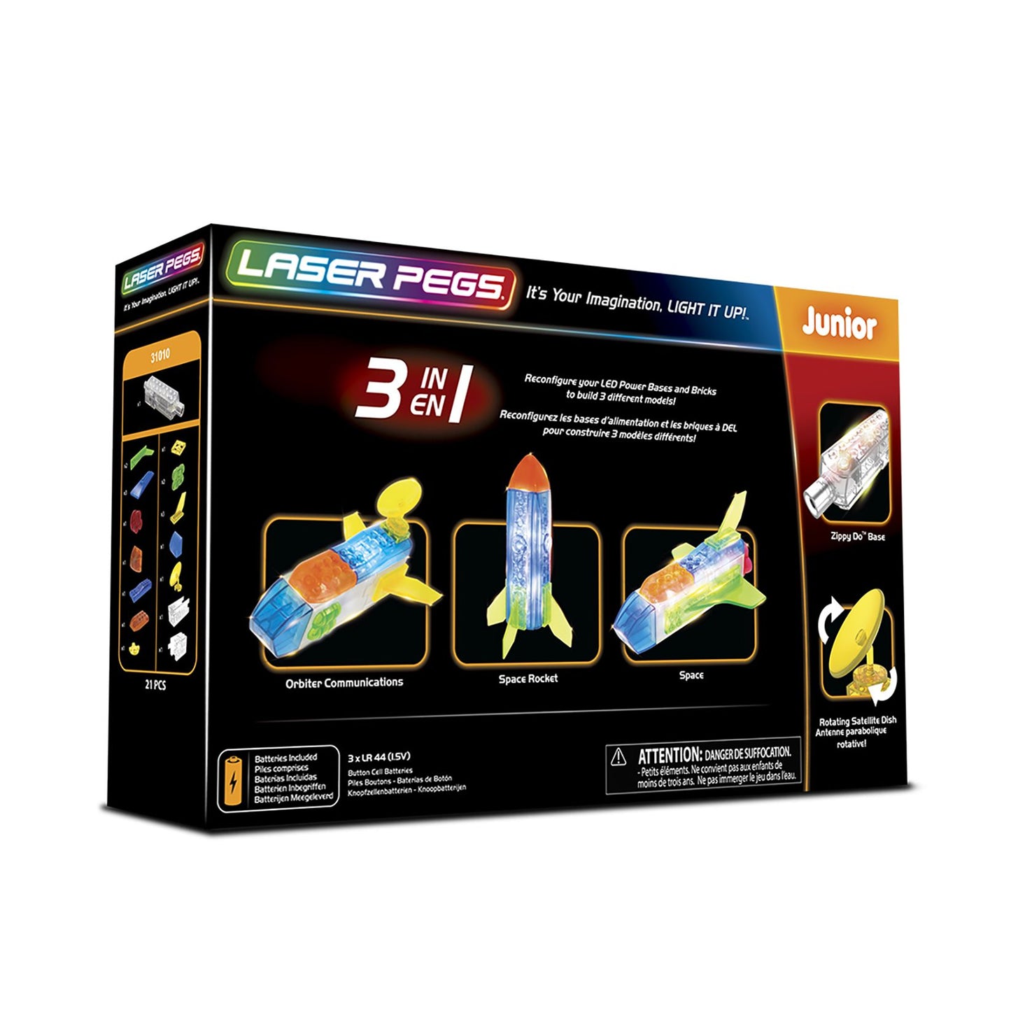 Laser Pegs Space 3-in-1 Building Set