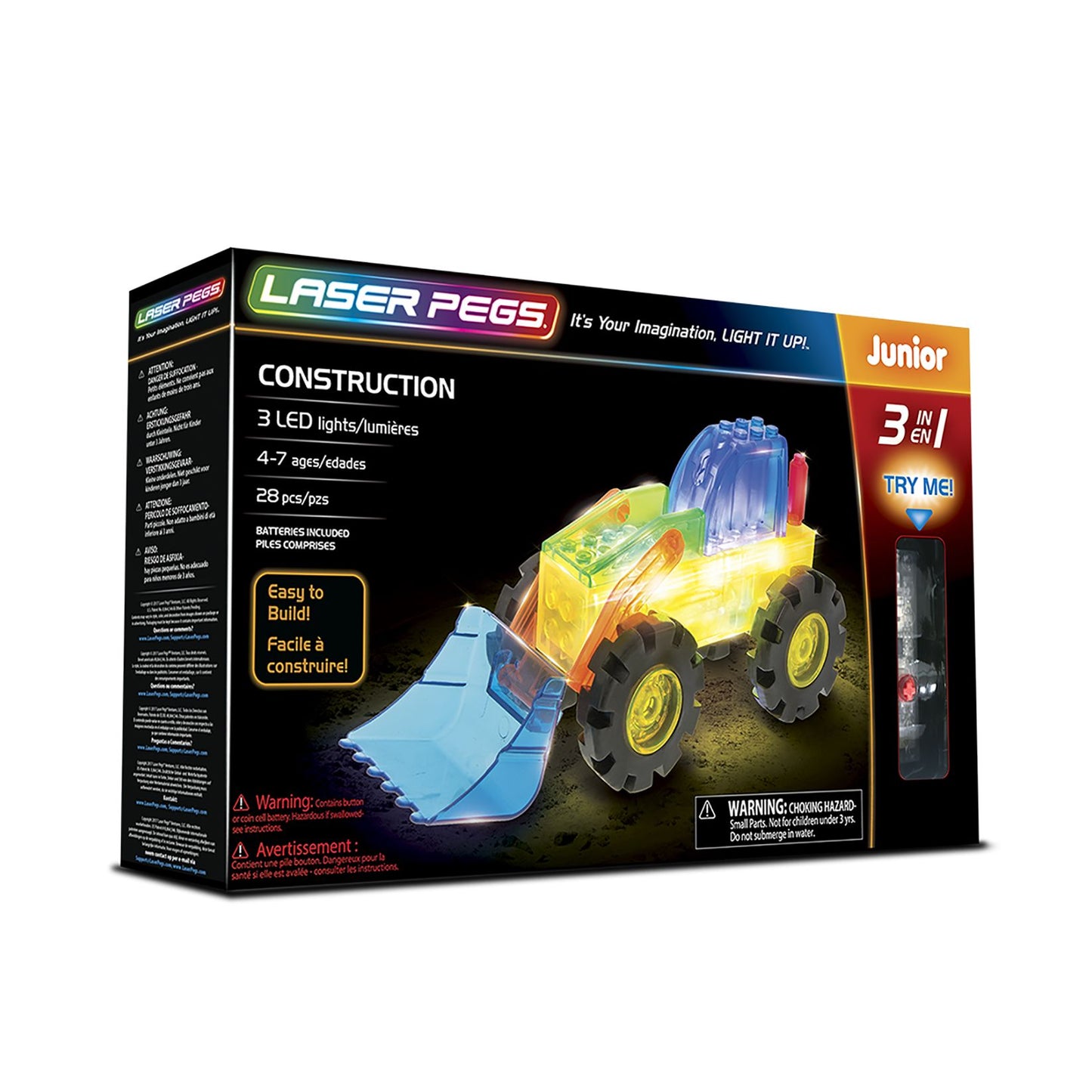 Laser Pegs Construction 3-in-1 Building Set