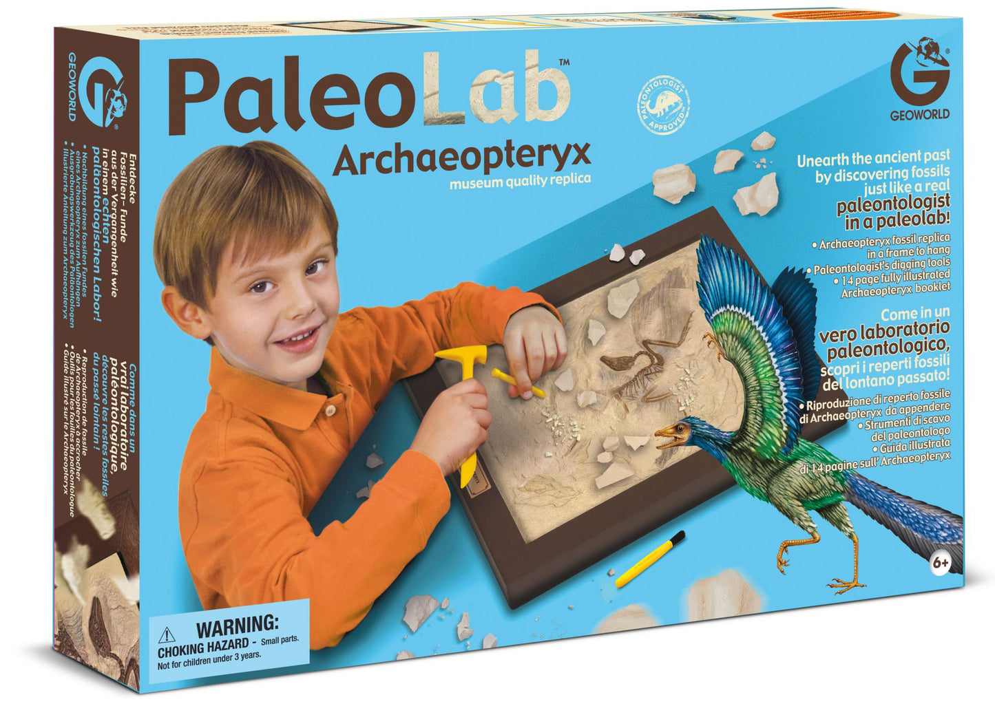 Geoworld Paleo Lab Archaeoptery Fossil Replica Paleontologist Kit
