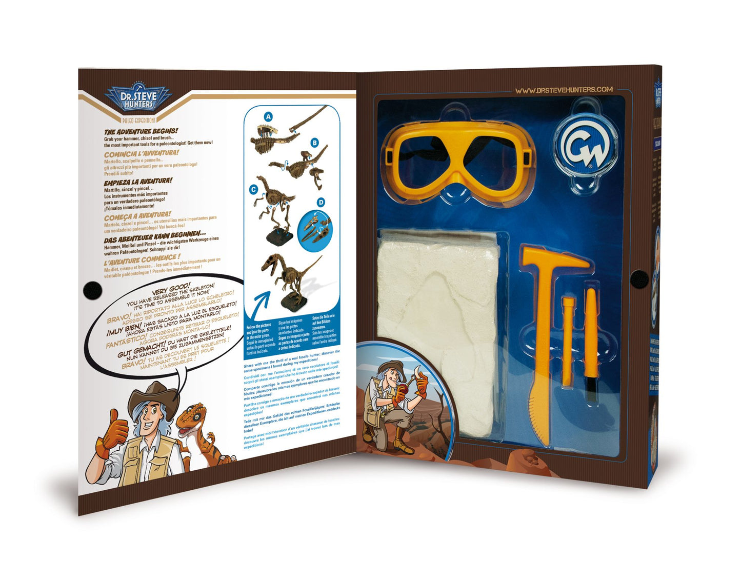 Geoworld Dr. Steve Hunters Paleo Expeditions Dino Excavation Kit - Velociraptor