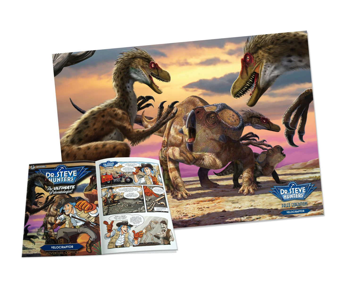 Geoworld Dr. Steve Hunters Paleo Expeditions Dino Excavation Kit - Velociraptor