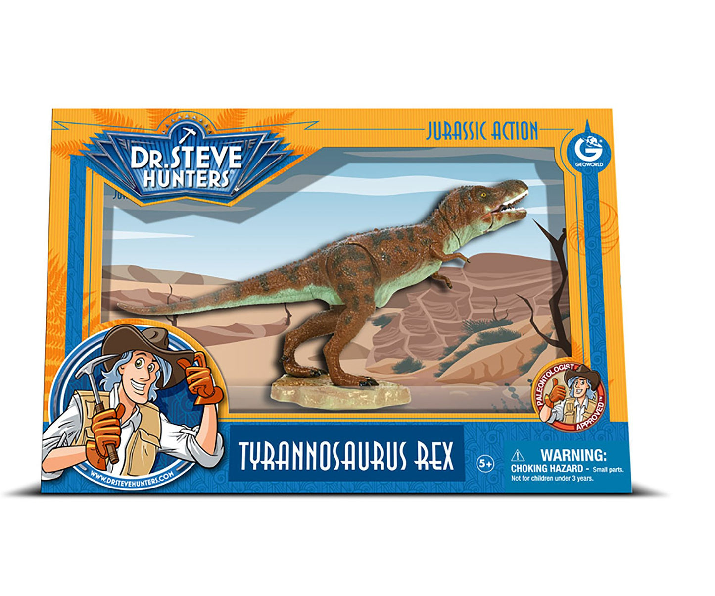 Geoworld Dr. Steve Hunters Medium Jurassic Action T. Rex