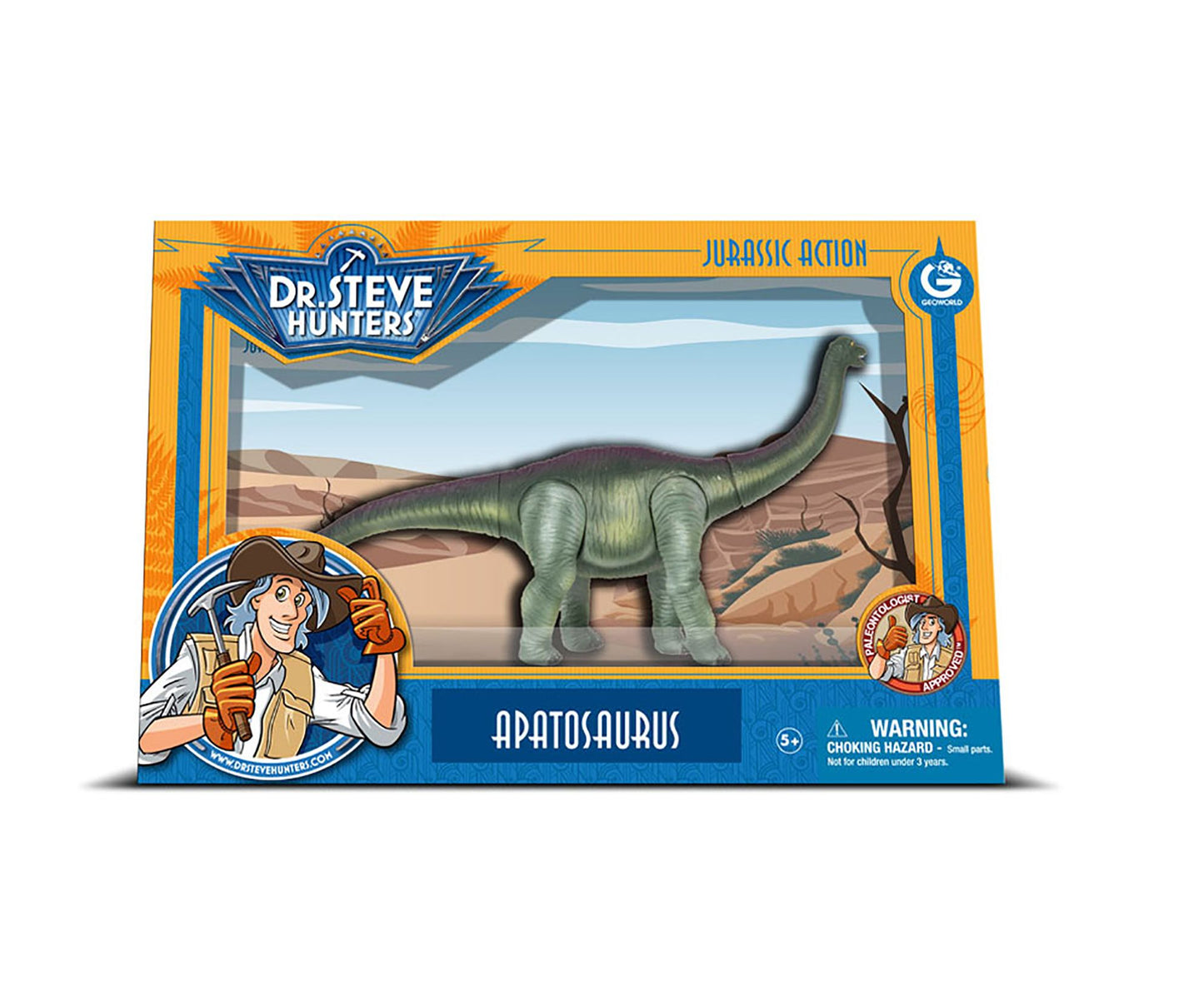 Geoworld Dr. Steve Hunters Medium Jurassic Action Apatosaurus