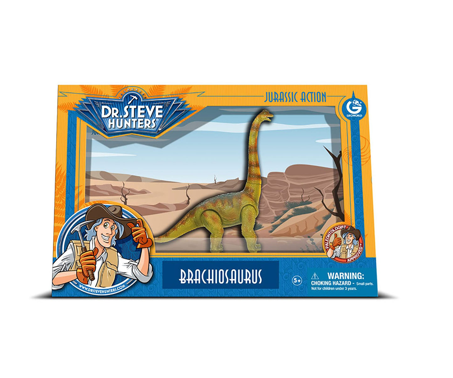 Geoworld Dr. Steve Hunters Medium Jurassic Action Brachiosaurus