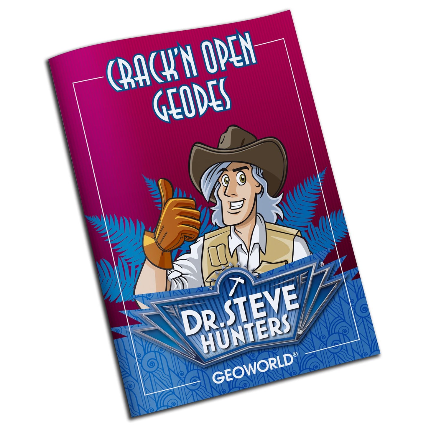 Geoworld Dr. Steve Hunters 7 Geodes plus Agate Slice Crack 'em Open Kit