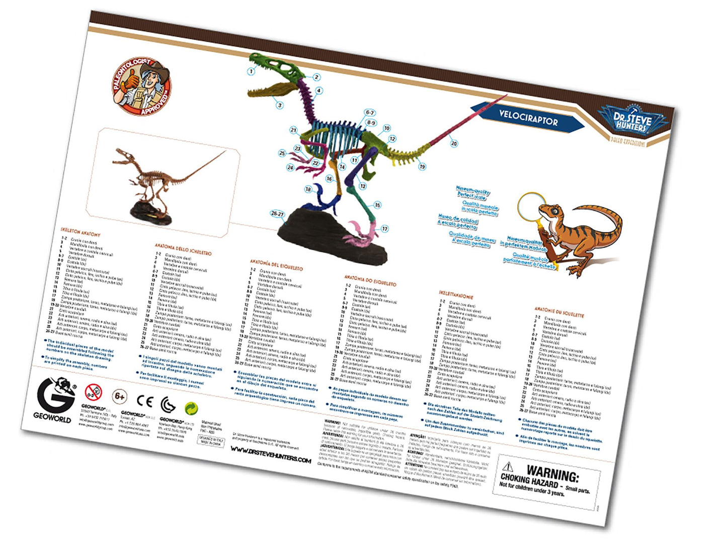 Geoworld Dr. Steve Hunters Paleo Expeditions Kit - Velociraptor