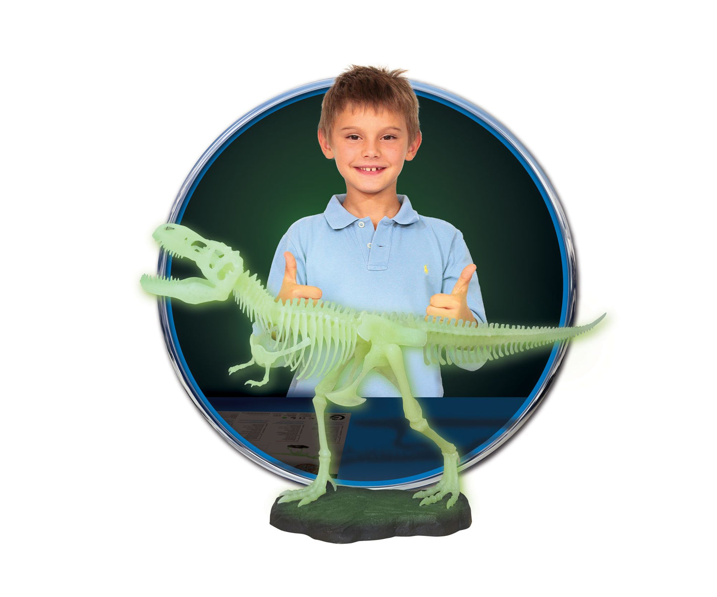 Geoworld Dr. Steve Hunters Jurassic Night Glow in the Dark T. Rex Skeleton