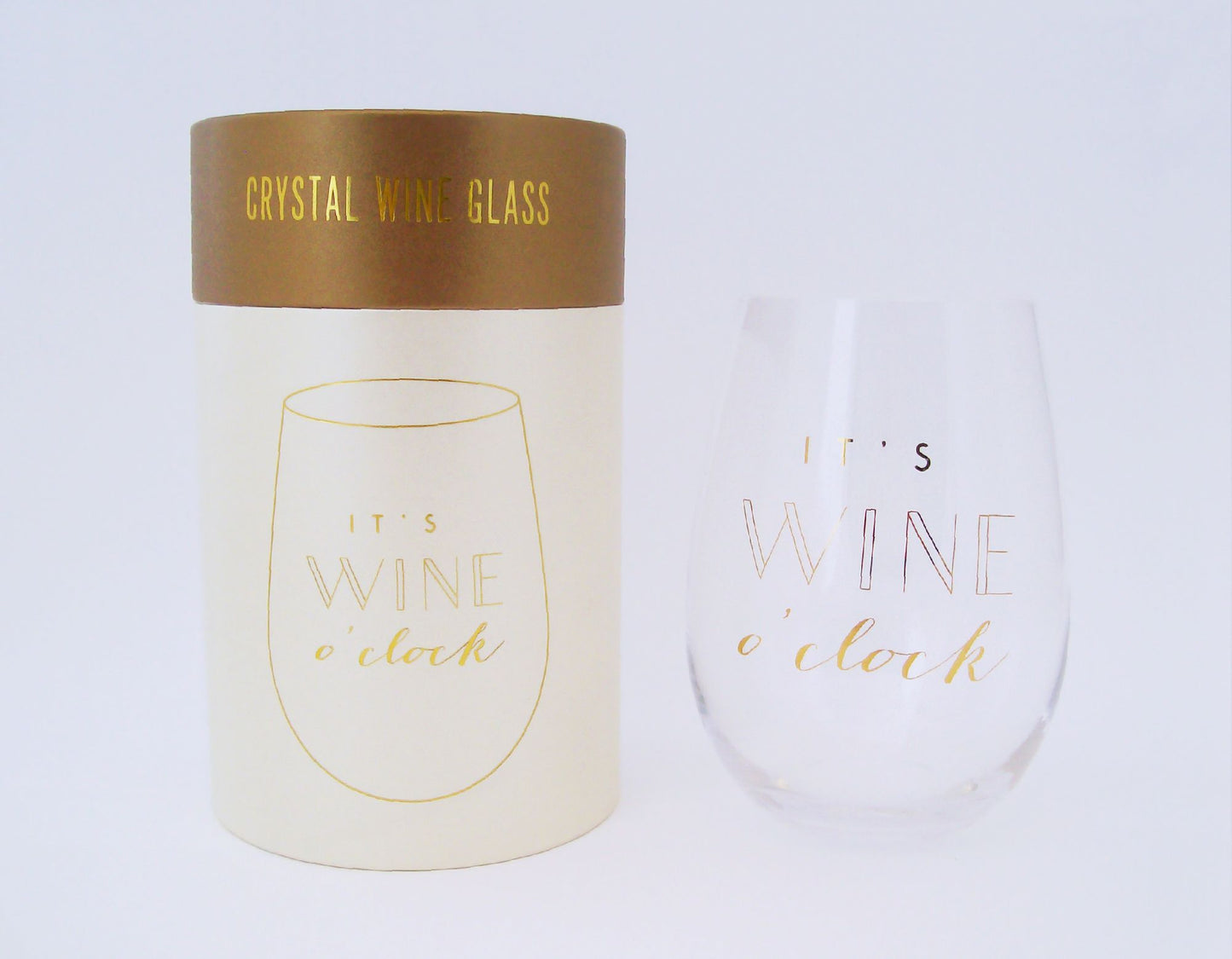Stemless Wine Glass It's Wine O' Clock