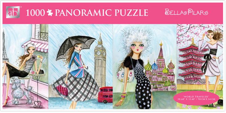 1,000 Piece Panoramic - World Traveler - Bella Pilar