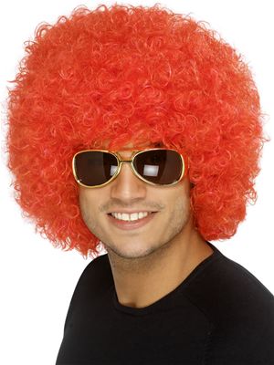 Wicked Wigs 812223011677 Men Afro Red Wig