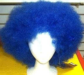 Wicked Wigs-Men Afro Royal Blue Wig