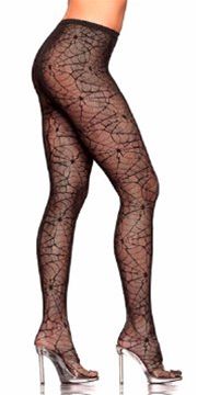 Be Wicked Costumes BW515 Black Spider Web Panty Hose- one size fits all