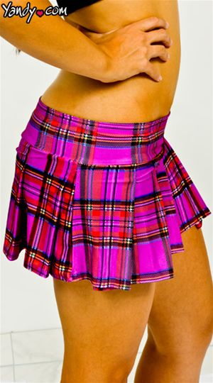 Be Wicked Costumes BW830PK Pink Plaid Pleated Skirt- S-M