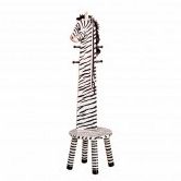 Teamson Kids Children's Animal Stool with Coat Rack (Zebra)