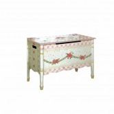 Teamson Kids Children's Girl's Toy Chest (Pink Crackle Finish)