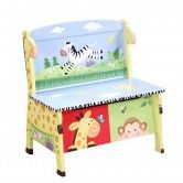 Teamson Kids Children's Storage Bench (Sunny Safari)