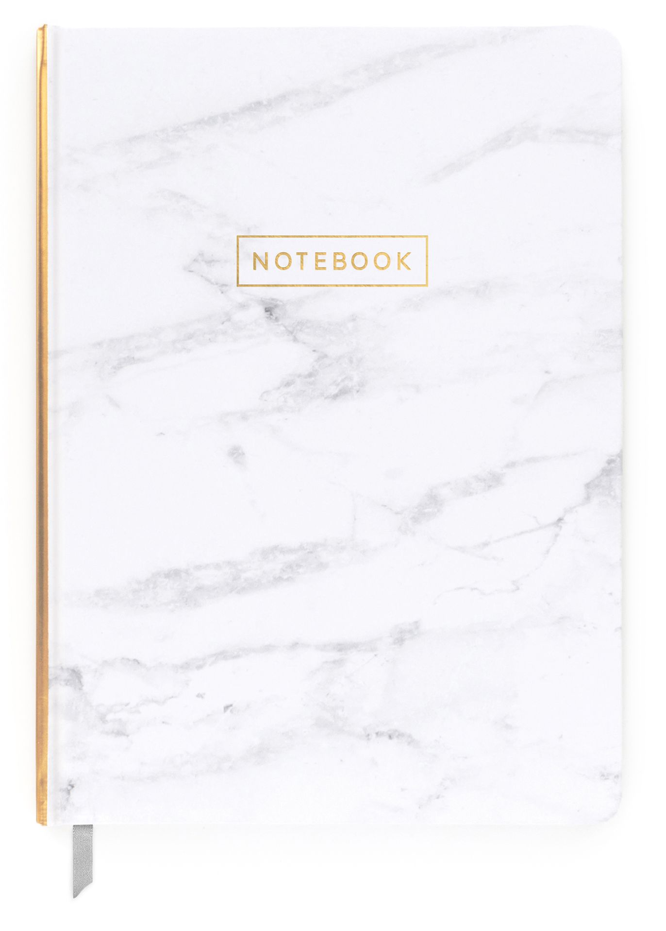 Notebook Marble White Hardcover Journal 7.5" x 10.25"
