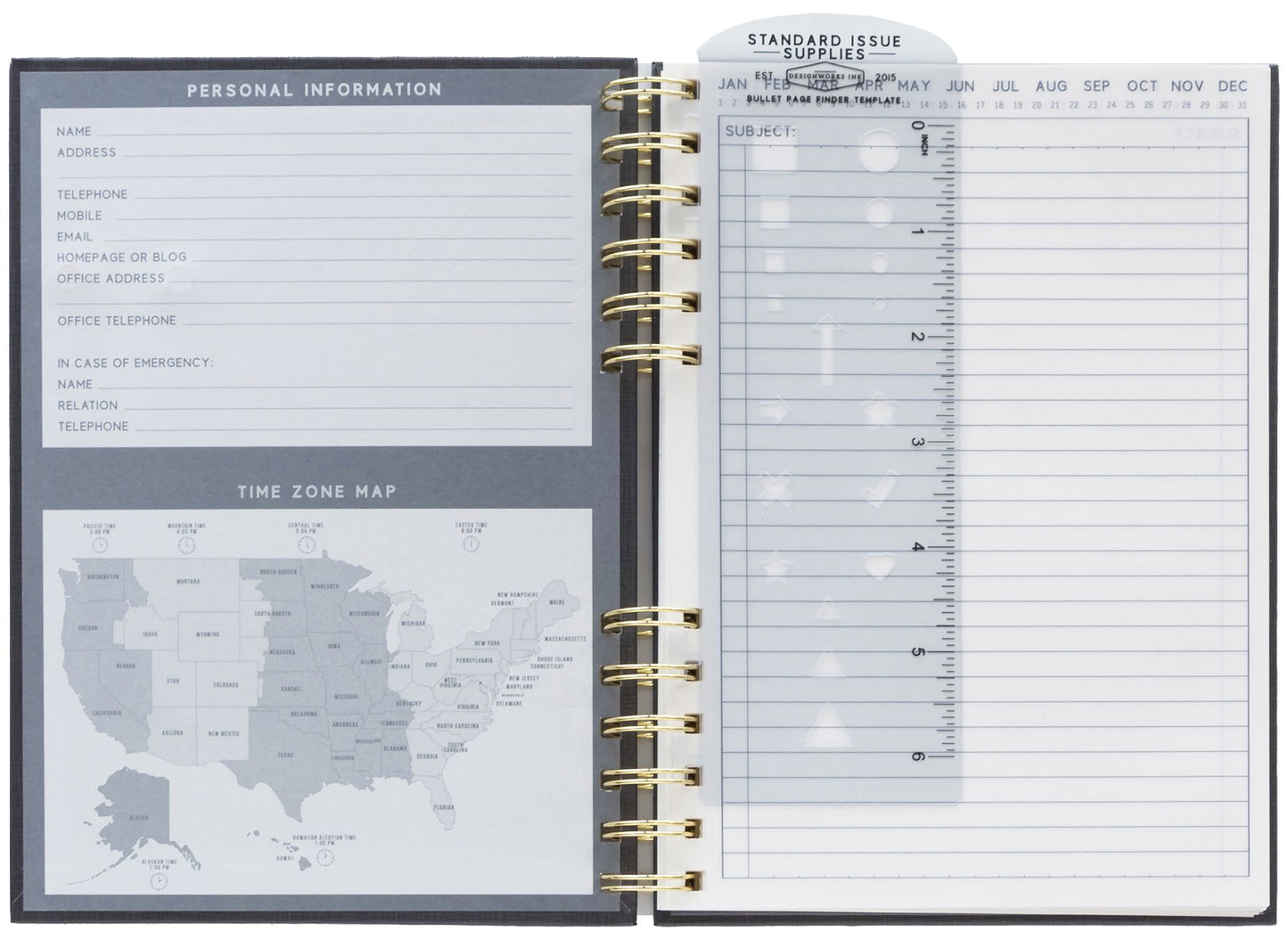 Standard Issue Twin Wire Journal - Black