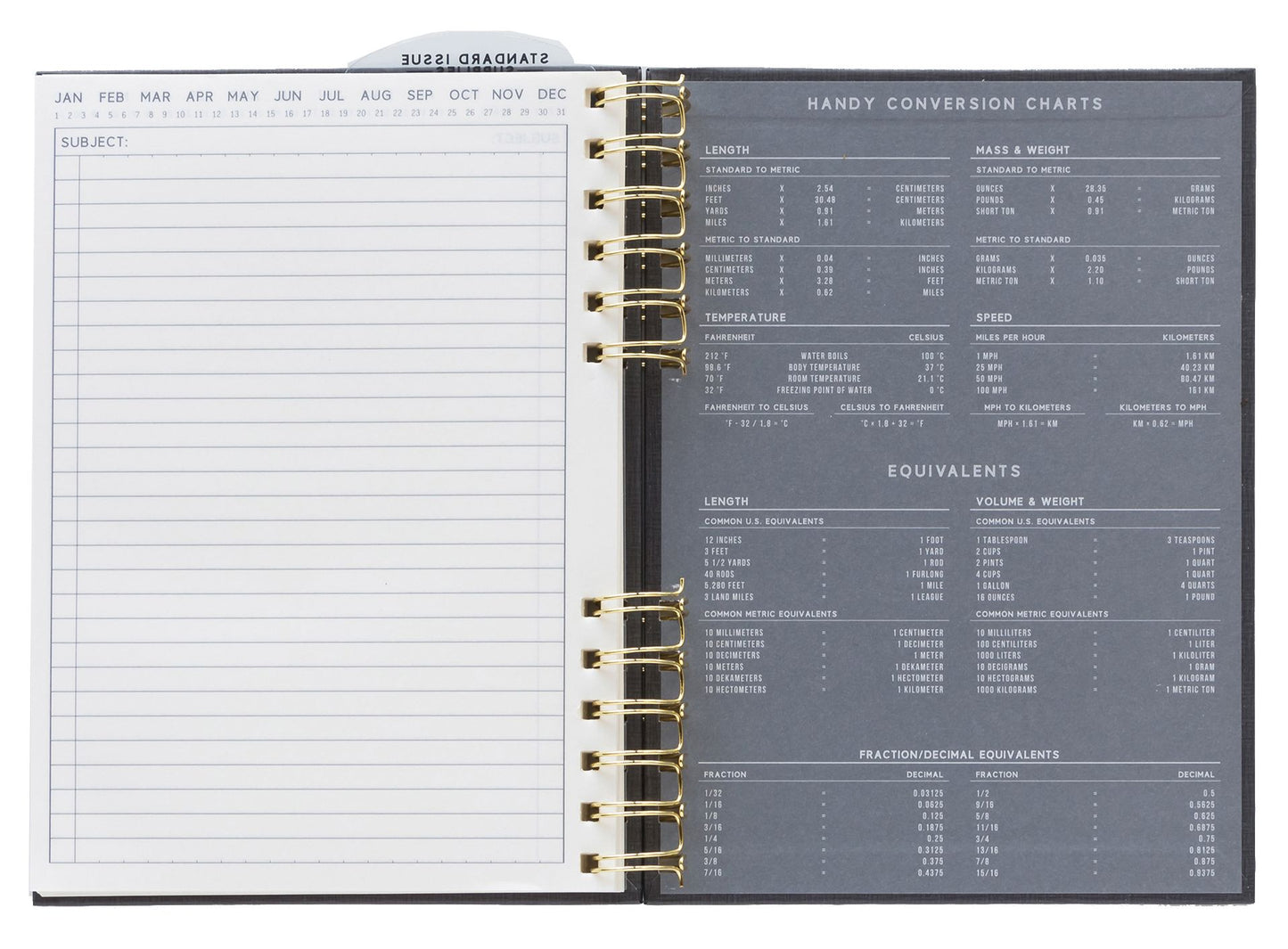 Standard Issue Twin Wire Journal - Black