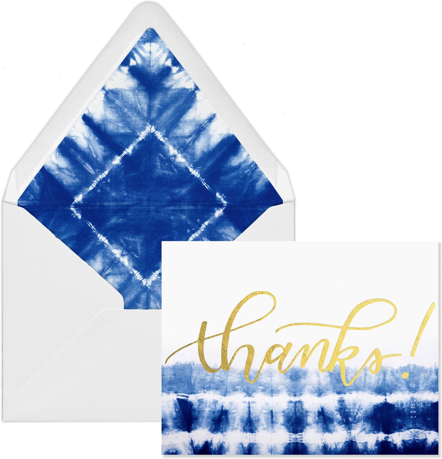 Shibori Indigo Thank You Notes set of 12